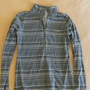 Columbia Blue Patterned Women's Turtleneck Sweater